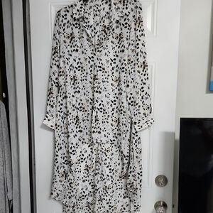 Leopard Print High Low Dress